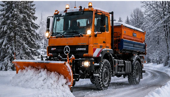 Unimog im professionellen Winterdienst